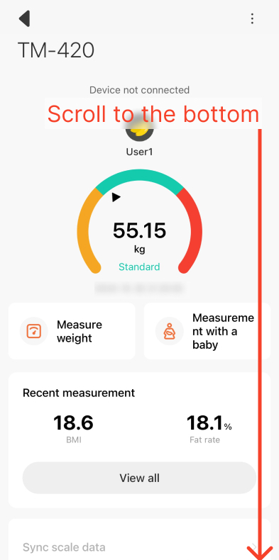 8-Point Bluetooth Body Fat Scale TM-420 - Specifications